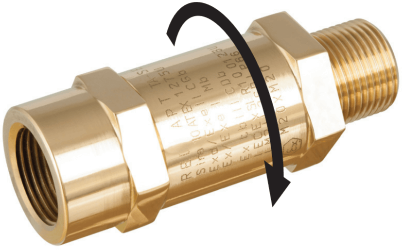 Redapt In-line and 90 Degree (Exde) Swivel Adaptor, TAU/TPU Series